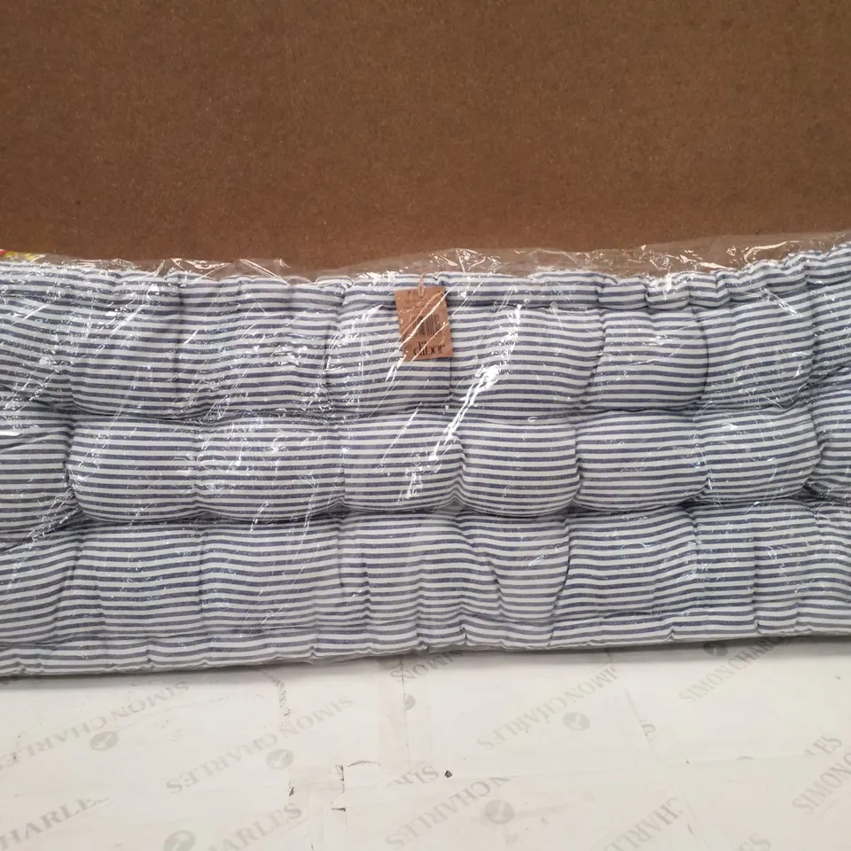 BLUE STRIPE BENCH CUSHION PAD