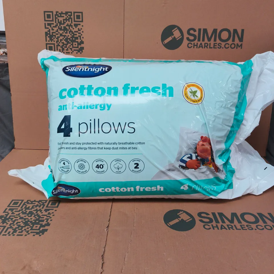 SILENT NIGHT COTTON FRESH ANTI-ALLERGY 4 PILLOWS