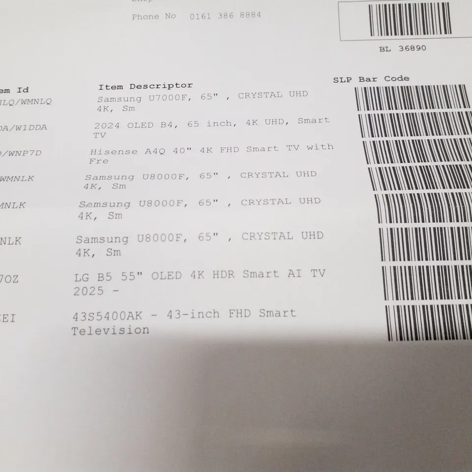 PALLET CONTAINING 8 DAMAGED TVS