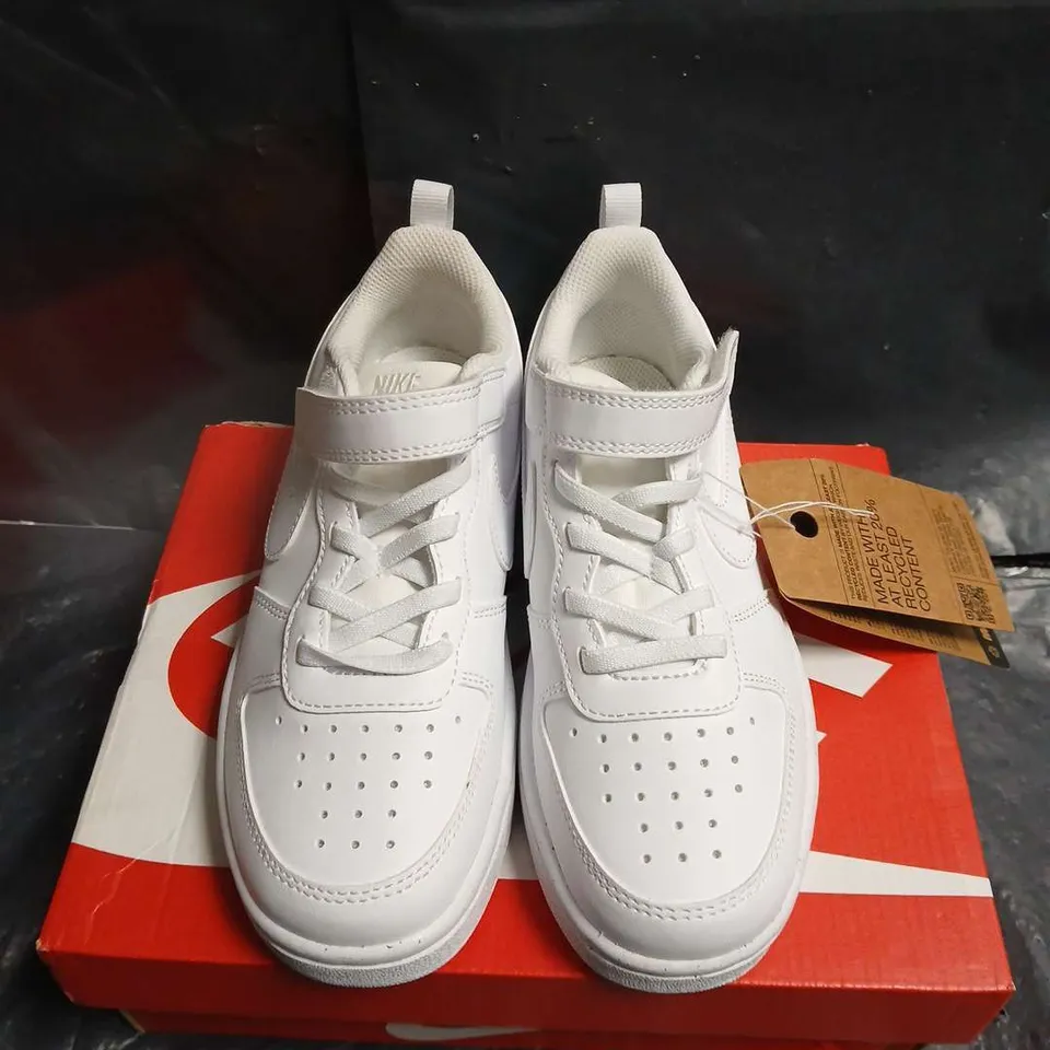 NIKE COURT BOROUGH LOW RECRAFT KIDS SHOES – WHITE, UK 1.5 (2Y)