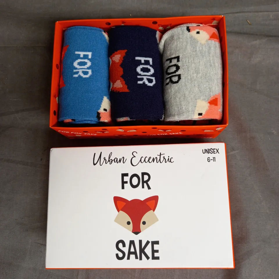 URBAN ECCENTRIC "FOR FOX SAKE" SOCKS IN MULTICOLOUR UNISEX SIZE 6-11