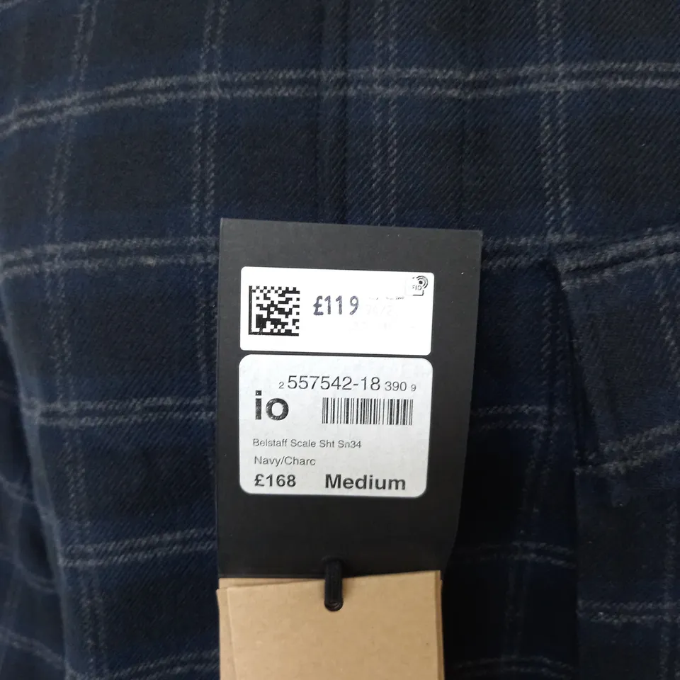 BELSTAFF SCALE CHEQUERED FLANNEL SHIRT SIZE M