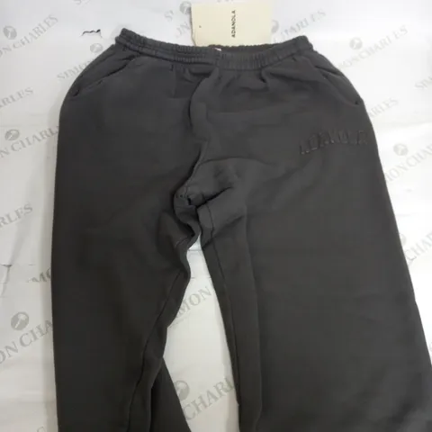 ADANOLA DISTRESSED VARSITY SWEATPANTS IN GREY - LARGE
