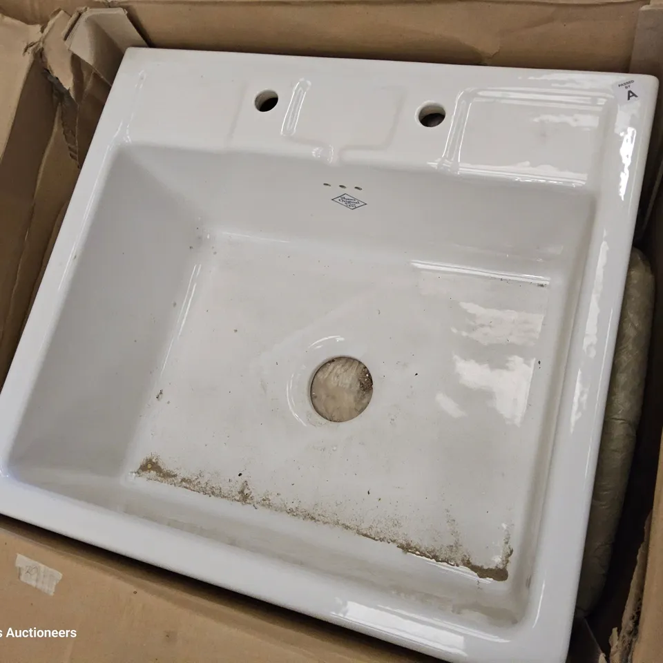 BOXED SHAWS RIBBERSDALE WHITE CERAMIC SINK 