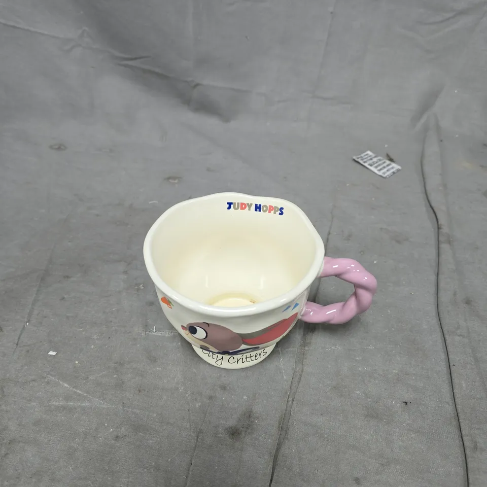 DISNEY ZOOTOPIA JUDY HOPPS MUG – CITY CRITTERS, PINK HANDLE (BOXED)