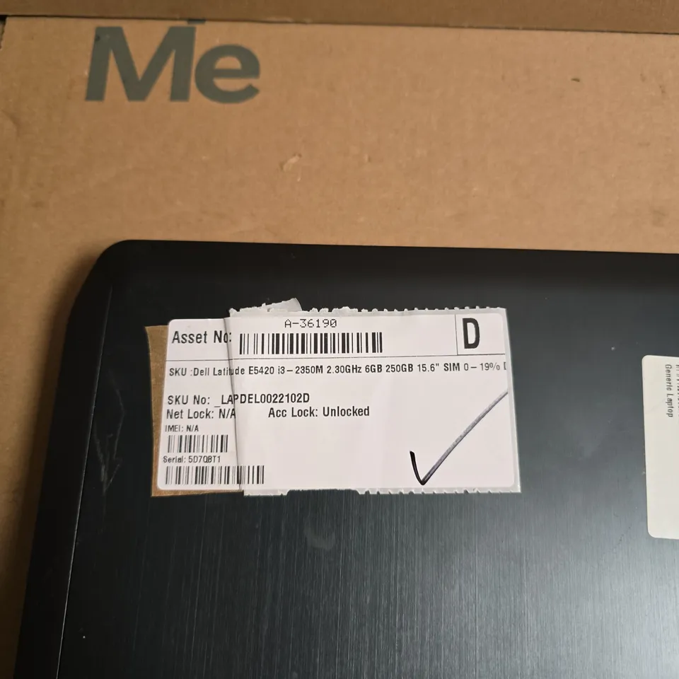 DELL LATITUDE E5420 LAPTOP – I3, 6GB RAM, 250GB HDD, 15.6" DISPLAY