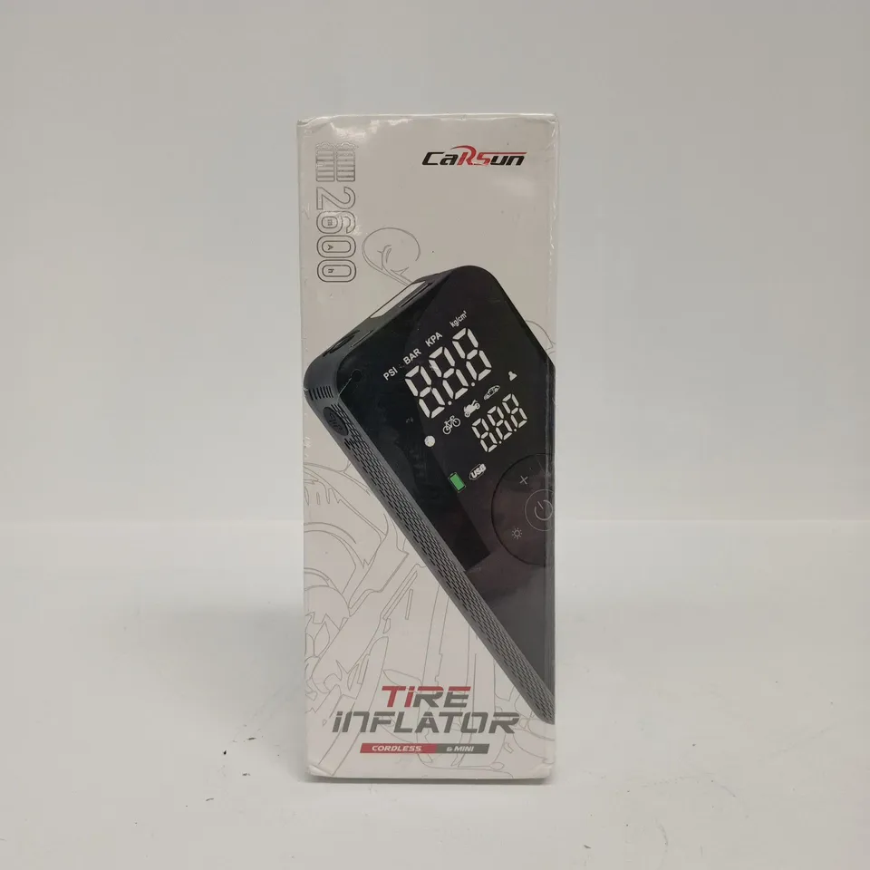 CARSUN TIRE INFLATOR – CORDLESS PORTABLE AIR COMPRESSOR