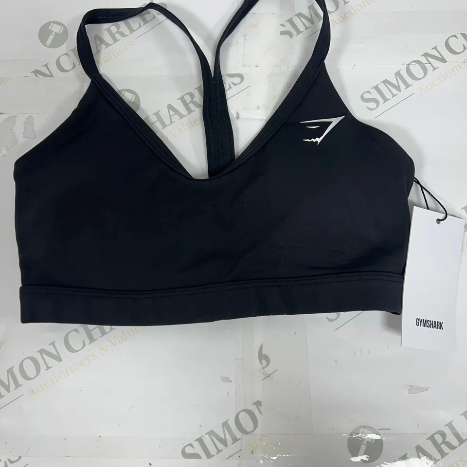 GYMSHARK SPORTS BRA IN BLACK SIZE XS