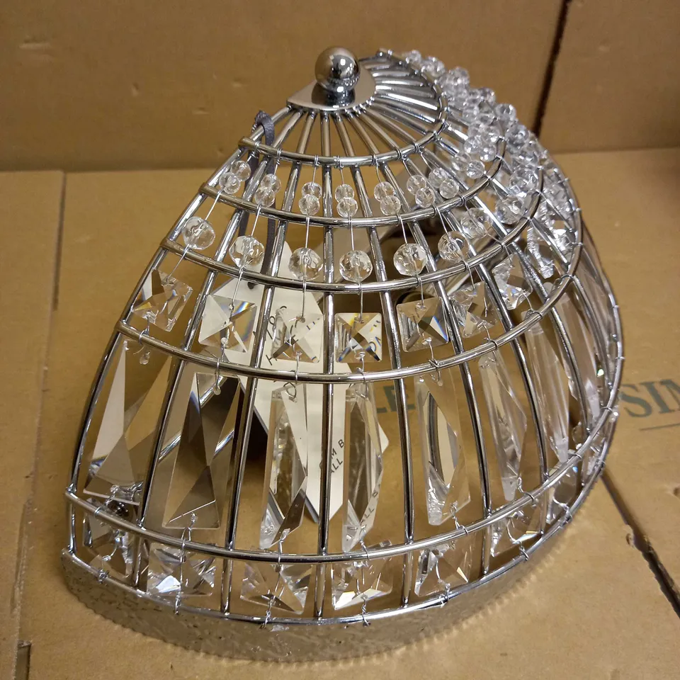 M&S HOME GEM BALL WALL LIGHT POLISHED CHROME DOME  