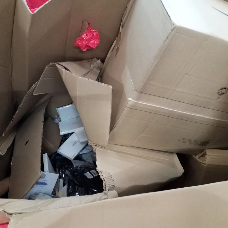 PALLET OF ASSORTED PRODUCTS INCLUDING CORK TRAVEL MAP, CARDS, PET HARNESS, TABLET CASE, LASER POINTER, SMALL TIRES 