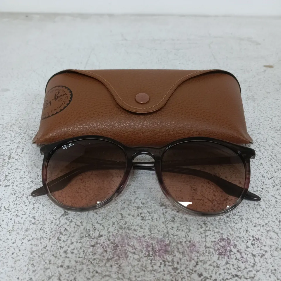 RAY-BAN SUNGLASSES WITH BROWN FRAME AND CASE
