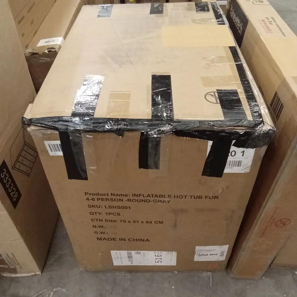 BOXED INFLATABLE HOT TUB FOR 4-6 PEOPLE (1 BOX)