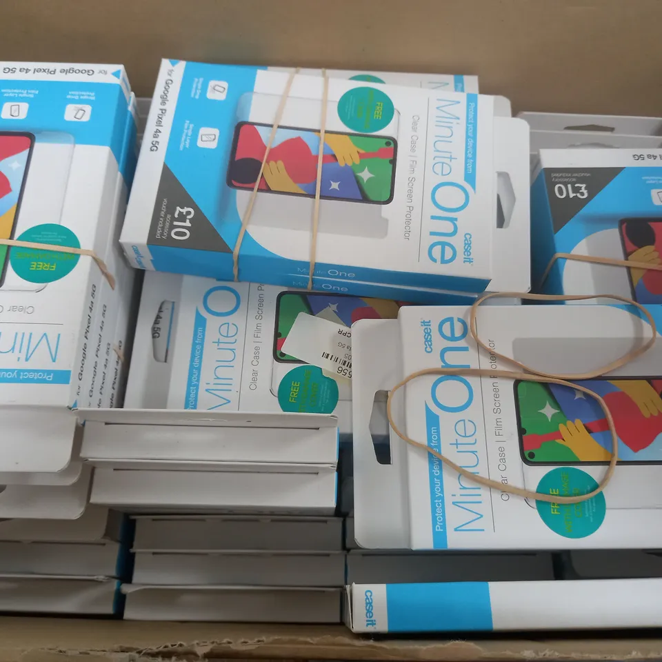 BOX OF APPROX 85 CASE IT MINUTE ONE BUNDLE FOR GOOGLE PIXEL 4A 5G
