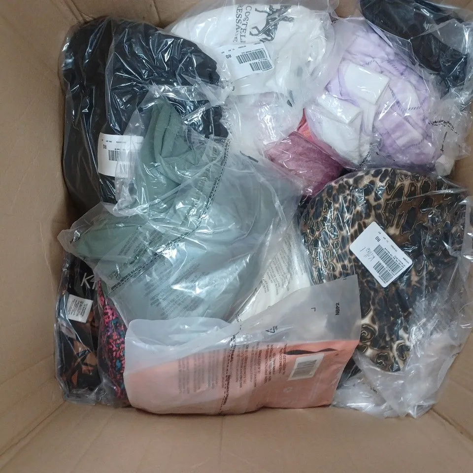 APPROXIMATELY 20 ASSORTED CLOTHING IN VARIES SIZES AND COLOURS 