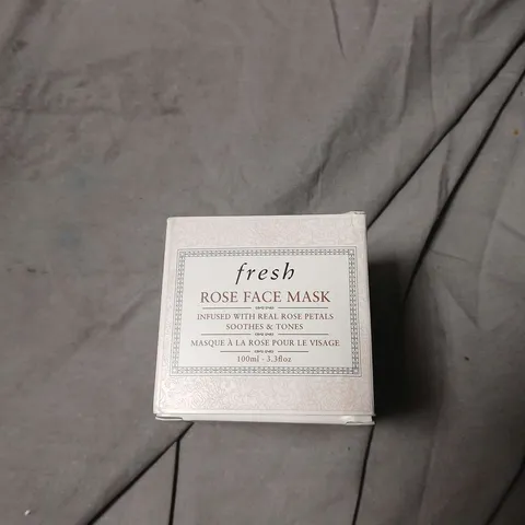 FRESH ROSE FACE MASK – INFUSED WITH REAL ROSE PETALS, SOOTHES & TONES (100 ML)