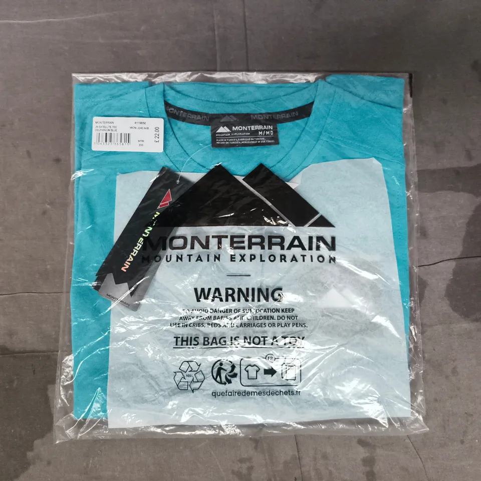 MONTERRAIN JN SATELLITE T-SHIRT IN DELPHINIUM BLUE SIZE MEDIUM