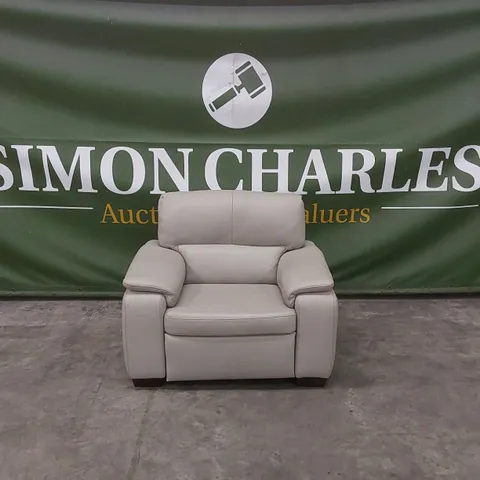 QUALITY DESIGNER ITALIAN MADE GRADO LEATHER UPHOLSTERED ELECTRIC RECLINER CHAIR