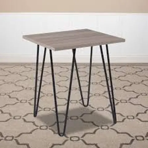 BOXED OAK PARK DRIFTWOOD WOOD GRAIN SIDE TABLE