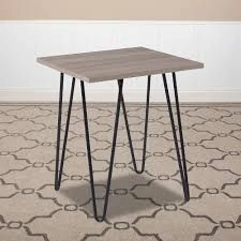 BOXED OAK PARK DRIFTWOOD WOOD GRAIN SIDE TABLE
