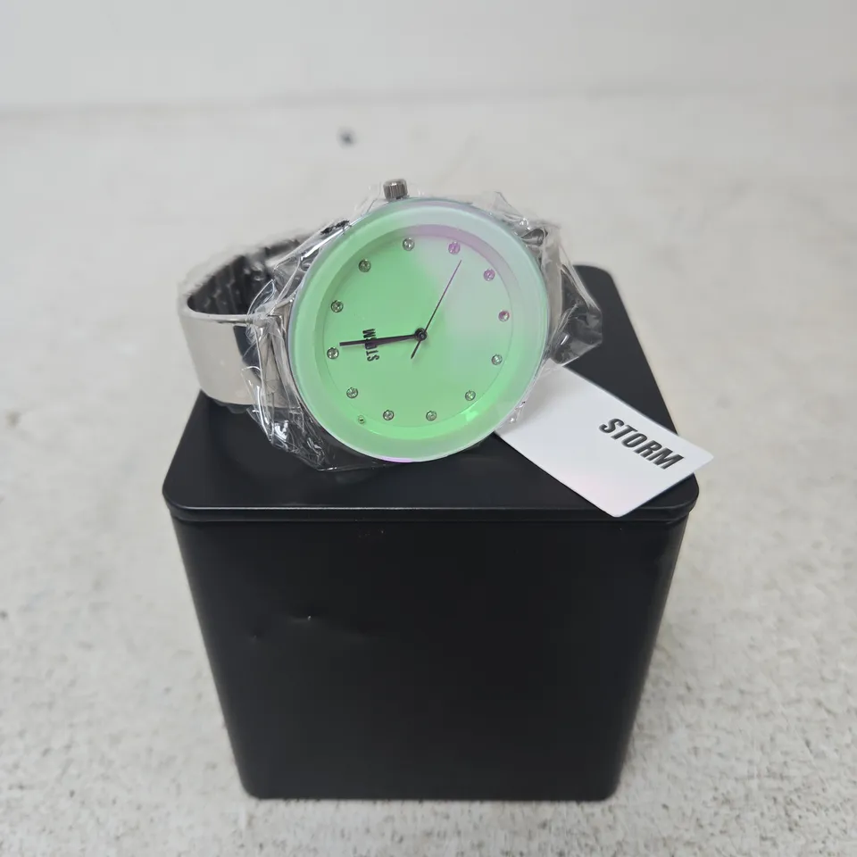 STORM LADIES' WATCH – IRIDESCENT GREEN DIAL WITH CRYSTAL MARKERS