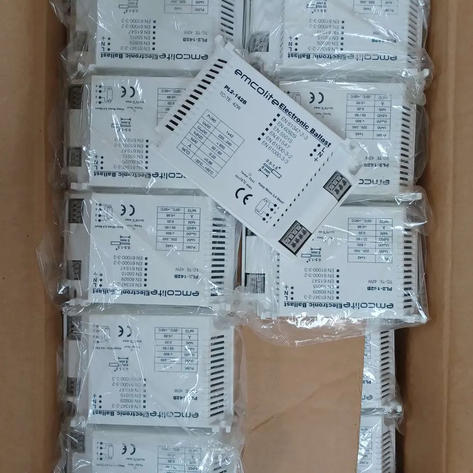 APPROXIMATELY 40 EMCOLITE ELECTRONIC BALLASTS