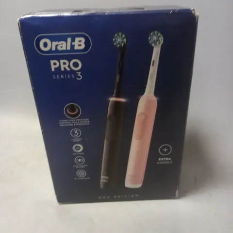 BOXED AND SEALED ORAL-B PRO SERIES 3 DUO EDITION ELECTRIC TOOTHBRUSH 