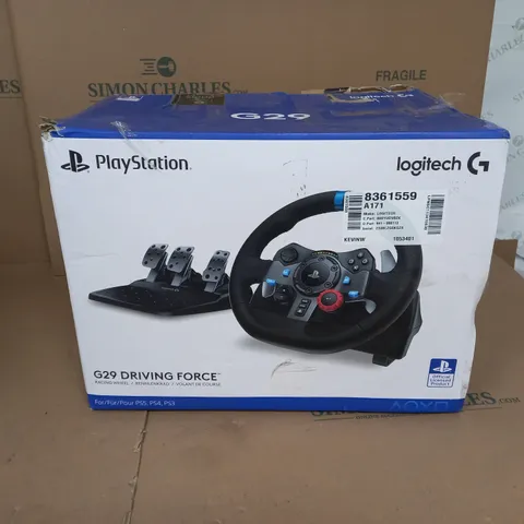 BOXED LOGITECH G29 DRIVING FORCE GAMING STEERING WHEEL
