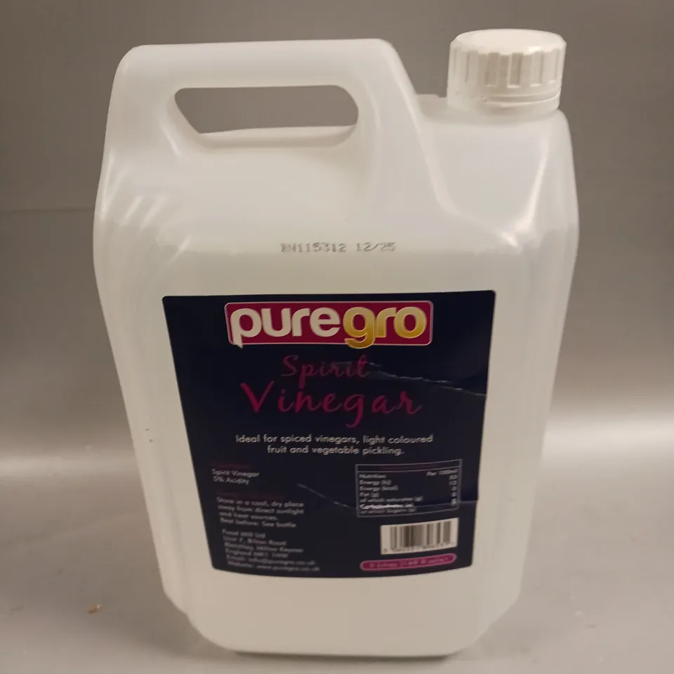 SEALED PUREGRO SPIRIT VINEGAR - 5L
