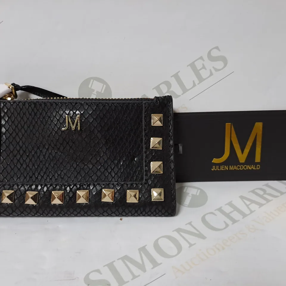JULIEN MACDONALD BLACK CLUTCH PURSE 