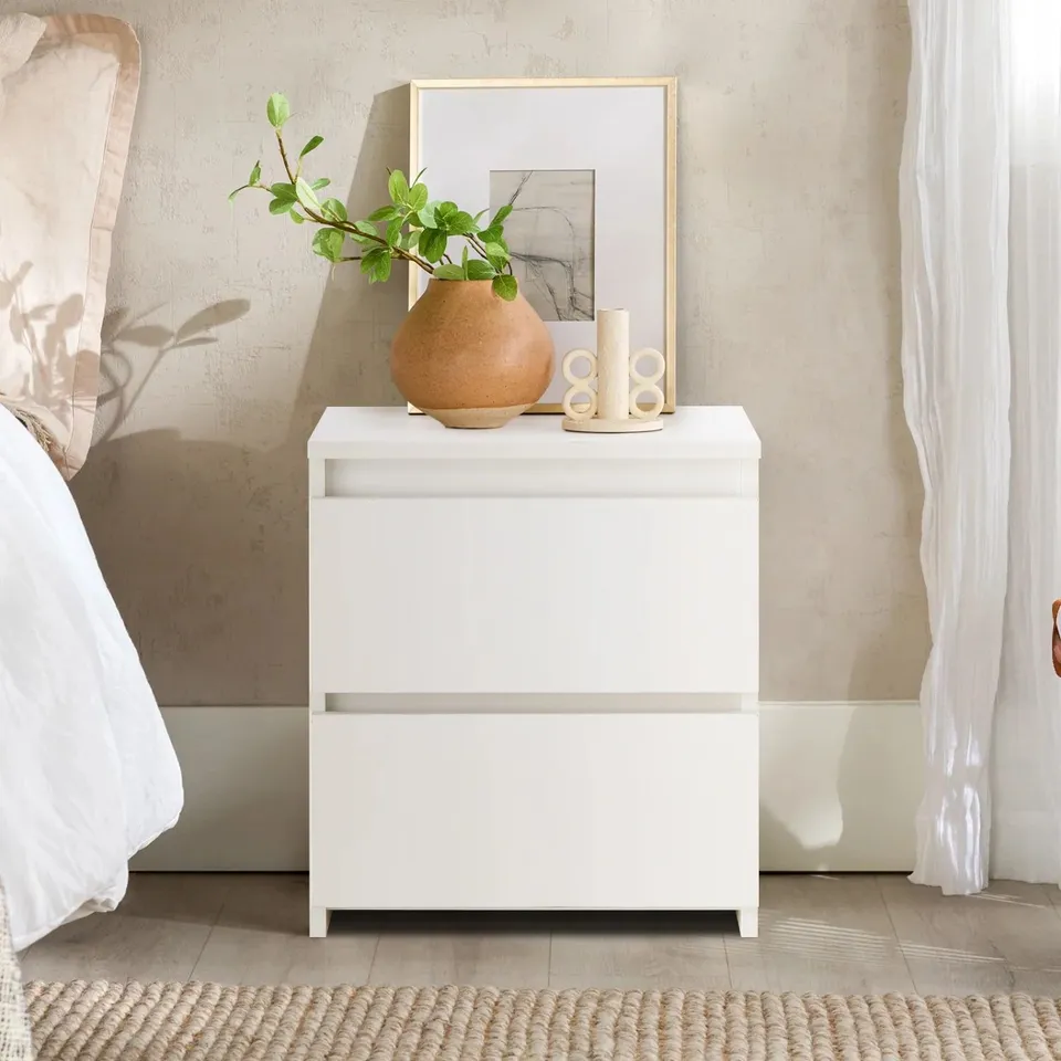 BOXED MYLA NIGHTSTAND - WHITE -
