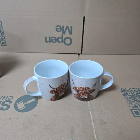 NEXT HAMISH HIGHLAND COW MUGS – SET OF 2 CERAMIC MUGS 