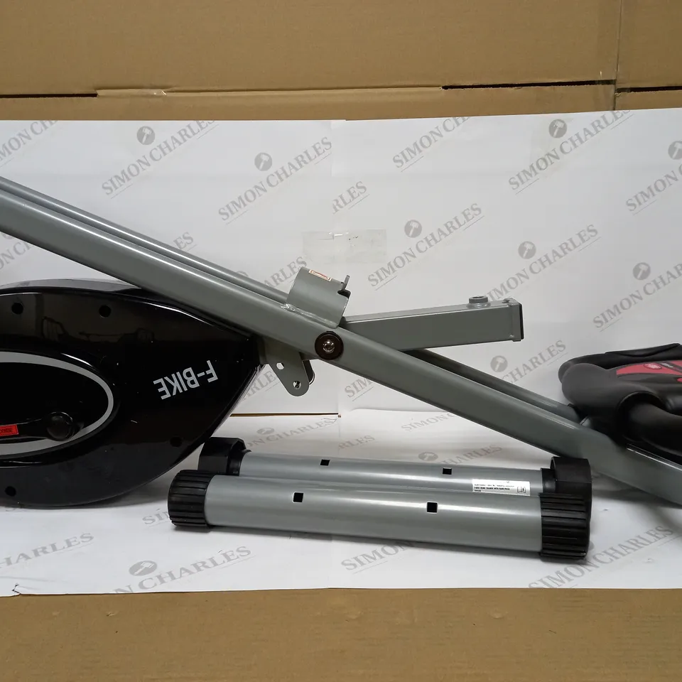 ULTRASPORT FOLDABLE EXERCISE BIKE WITH HAND PULSE SENSORS - BLACK AND SILVER - COLLECTION ONLY