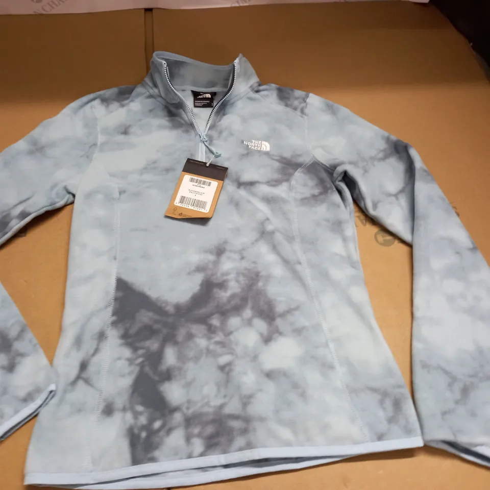 NORTH FACE WOMENS 1/4 ZIP FLEECE IN GLACIAL BLUE - S