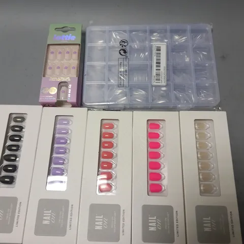 LOT OF 7 ASSORTED ARTIFICIAL NAIL PACKS