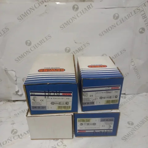 LOT TO CONTAIN APPROXIMATELY 12 GEWISS ELECTRONIC SOCKET RELATED PRODUCTS, SPECIFICATIONS AND MODELS MAY VARY