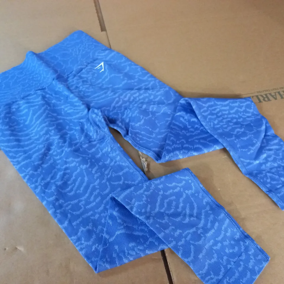 GYMSHARK BLUE TRAINING LEGGINGS - S