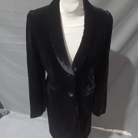 HOBBS LONDON TWO BUTTON VELVET JACKET SIZE UNSPECIFIED