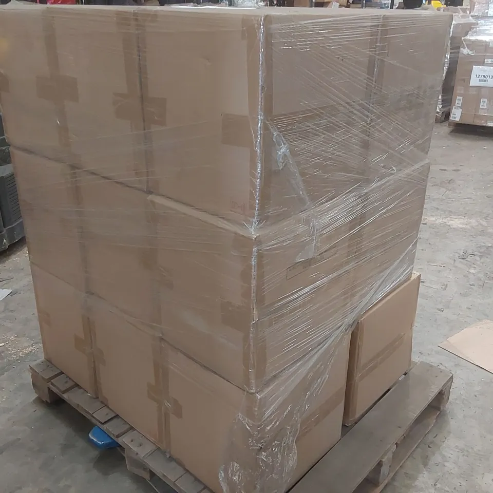 PALLET CONTAINING APPROXIMATELY 60 MARISSA CHROME TOUCH TABLE LAMP WHITE SHADE EURO PLUG