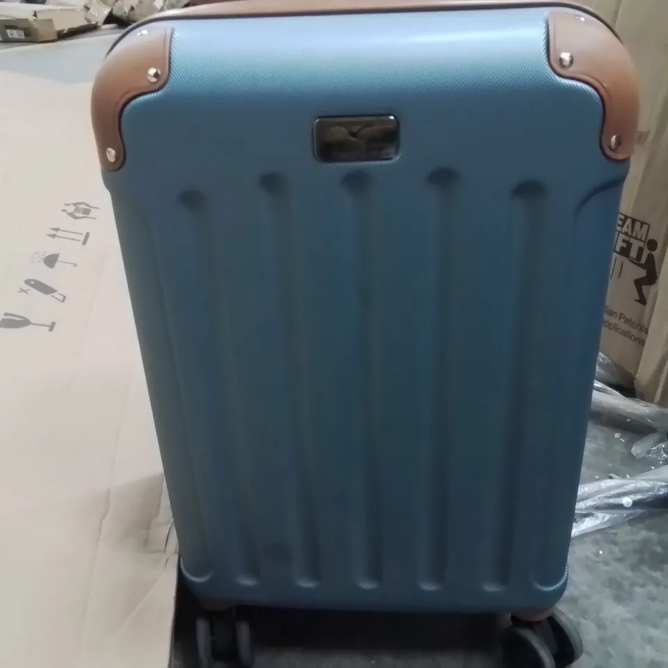UNBOXED KEPLIN LUGG TRAVEL SUITCASE WITH WHEELS SECURE LOCK SYSTEM BLUE COLOUR 
