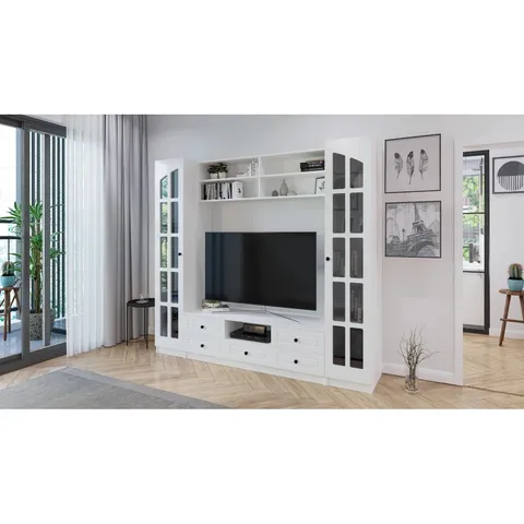 BOXED ENTERTAINMENT UNIT FOR TV'S UP TO 60" ( 5 BOXES )