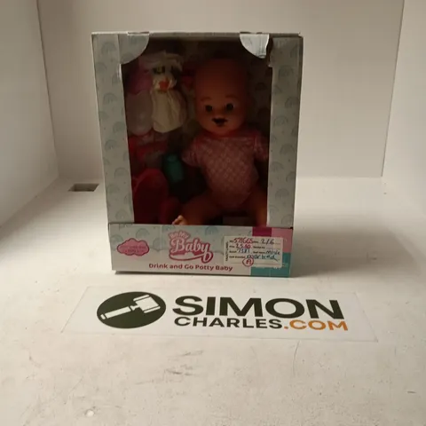 My Baby Drink and Go Potty Baby Doll - boxed, pink outfit