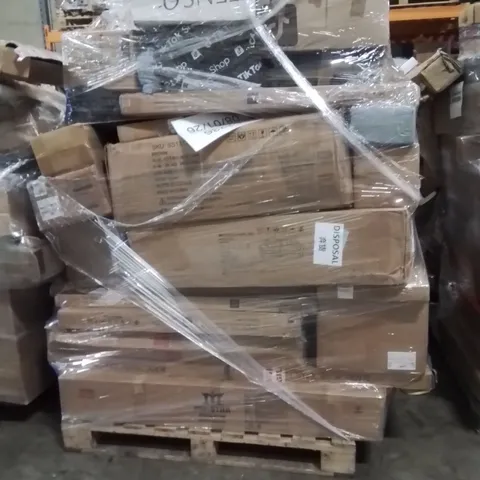 PALLET OF ASSORTED HOUSEHOLD GOODS AND PRODUCTS TO INCLUDE;SOFA,MEAT GRINDER,PANS