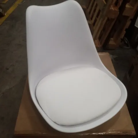 BOXED SET OF 2 WHITE DINING CHAIRS
