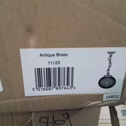 BOXED BATESON 1-LIGHT GLOBE PENDANT