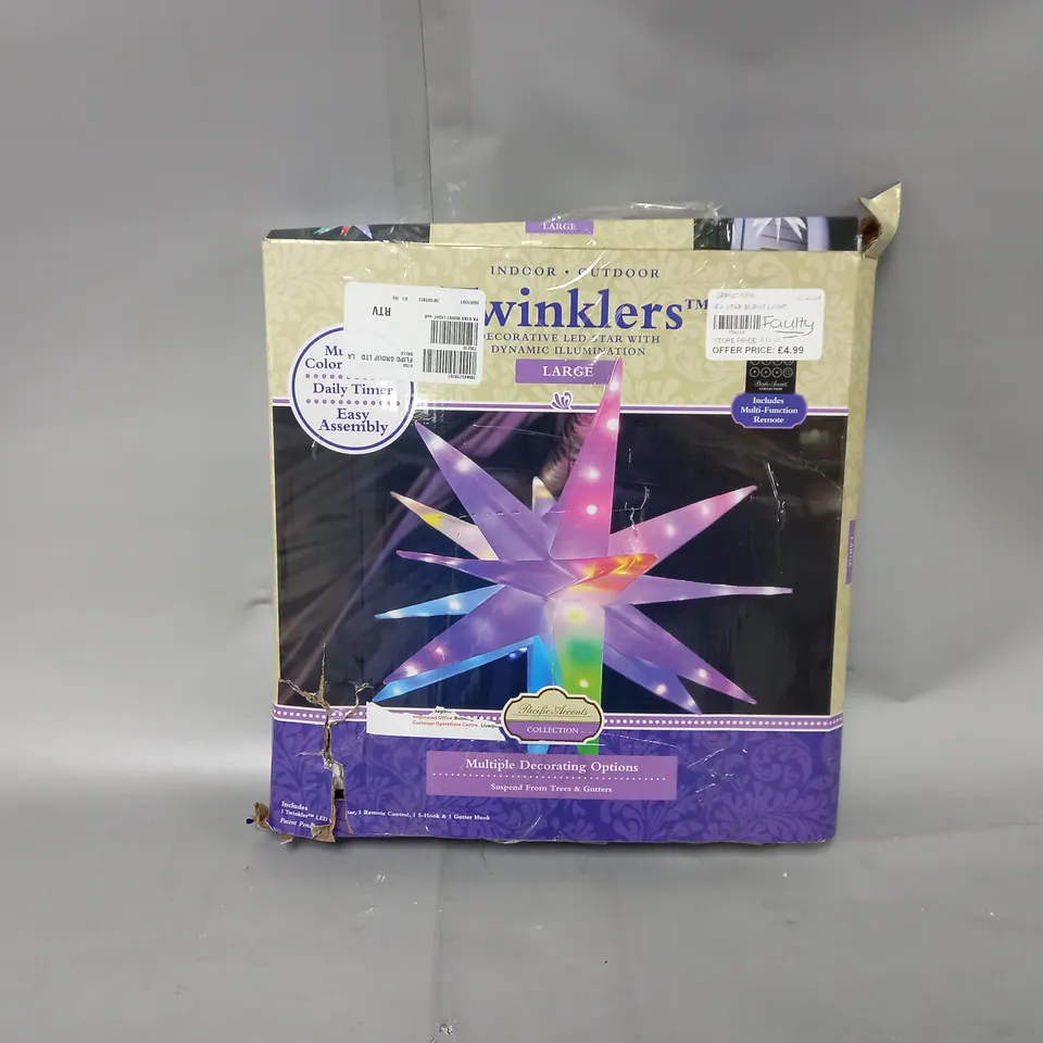 BOXED PACIFIC ACCENTS STAR BURST LIGHT