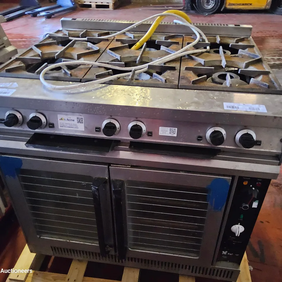 CpFALCON 6 BURNER GAS RANGE WITH DOUBLE DOOR OVEN