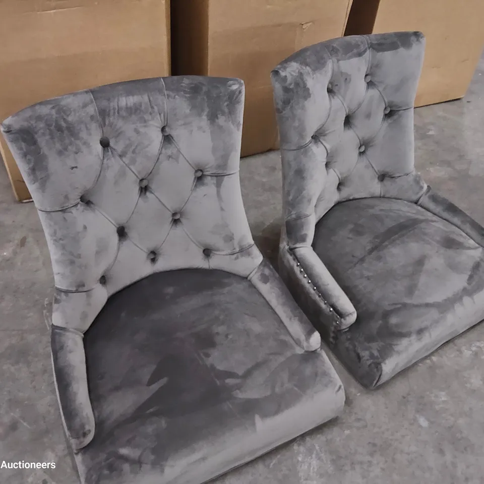 BOXED PAIR OF DESIGNER DINING CHAIRS