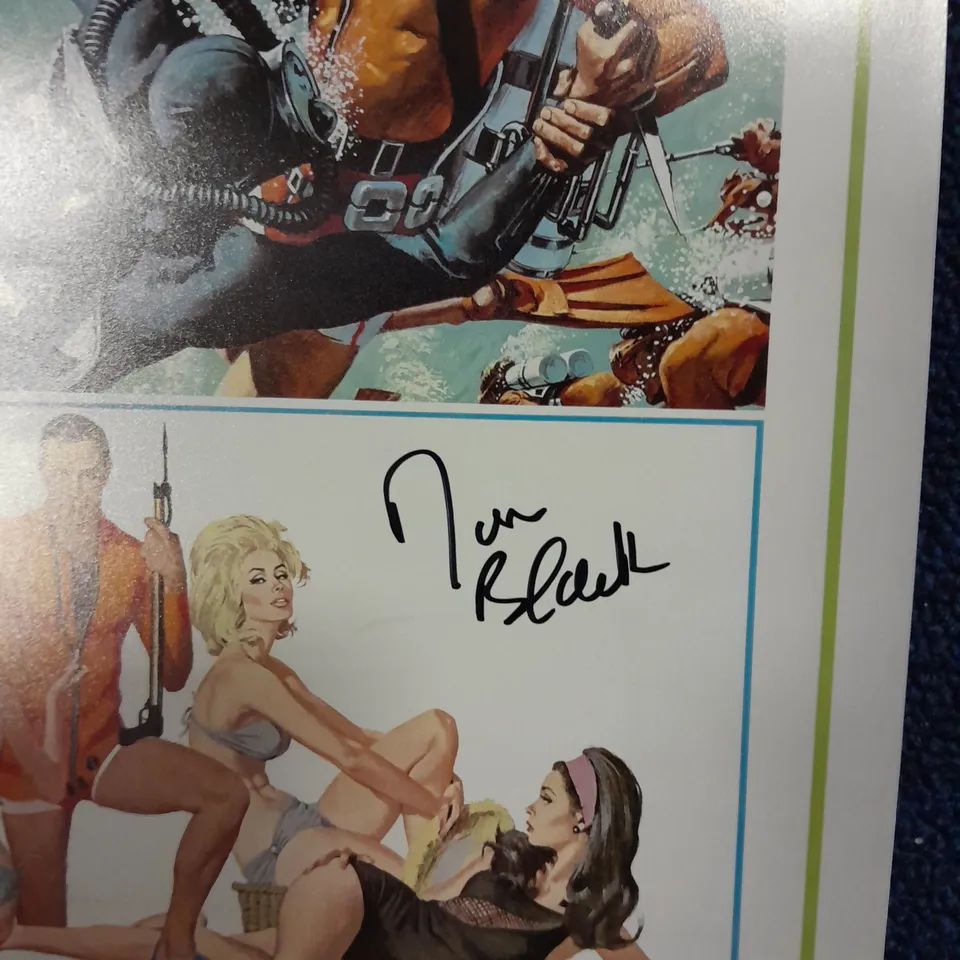 JAMES BOND THUNDERBALL SIGNED MOVIE ART POSTER 