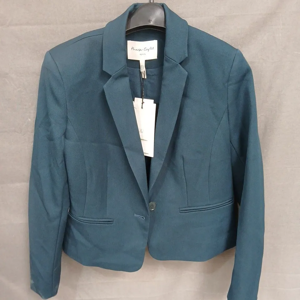 PHASE EIGHT PETITE ARABELLA BLAZER IN GREEN - UK 8P