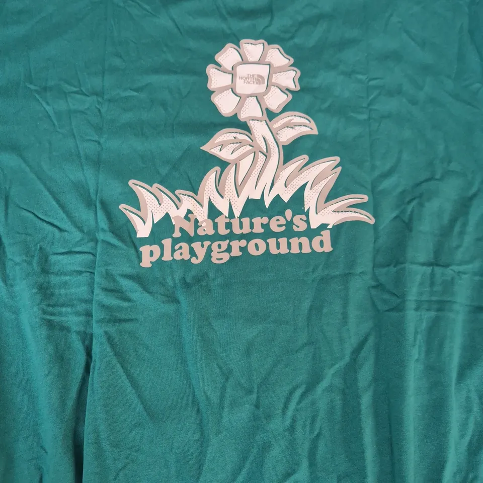 THE NORTH FACE FLOWER T-SHIRT IN GREEN SIZE UNSPECIFIED